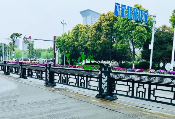 浙江长兴景观花箱护栏工程